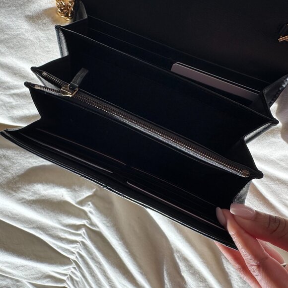 Black Gucci GG Marmont Wallet on Chain Purse - Picture 7 of 15